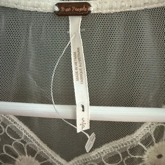 Free People White Lace Detail Top - Picture 8 of 8